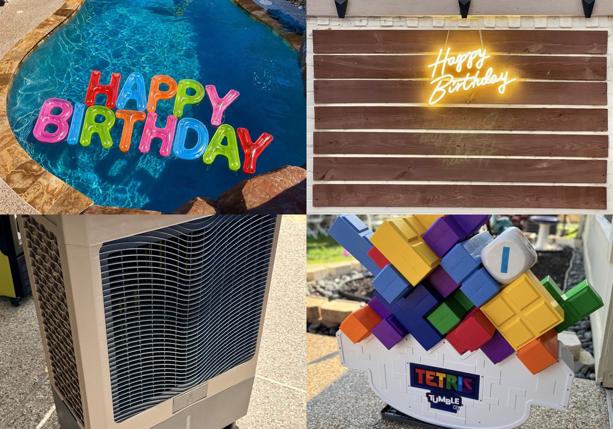 Birthday party setup at Cypress River Oasis